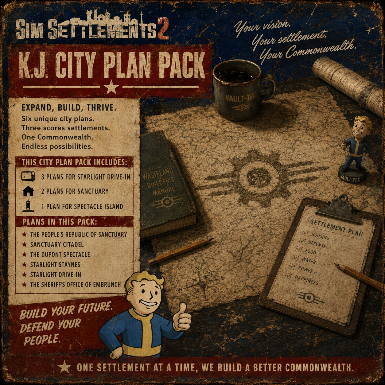 KJ City Plan Pack. City Plans for Sim Settlements 2