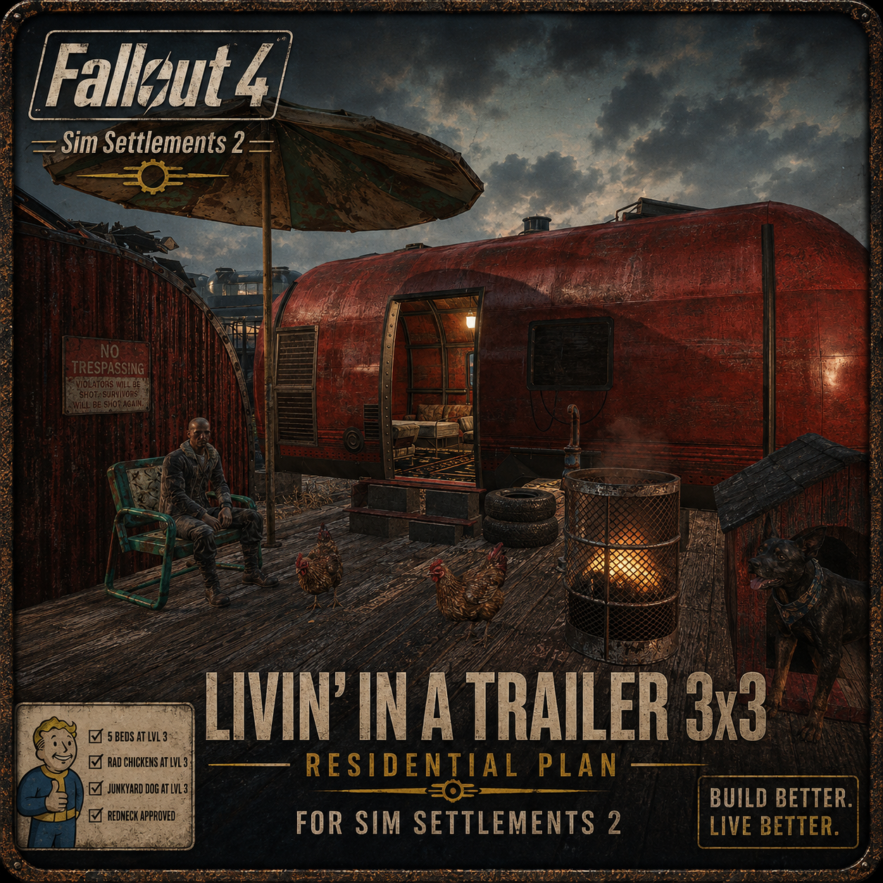 Livin In a Trailer Sim Settlements 2 Building Plan