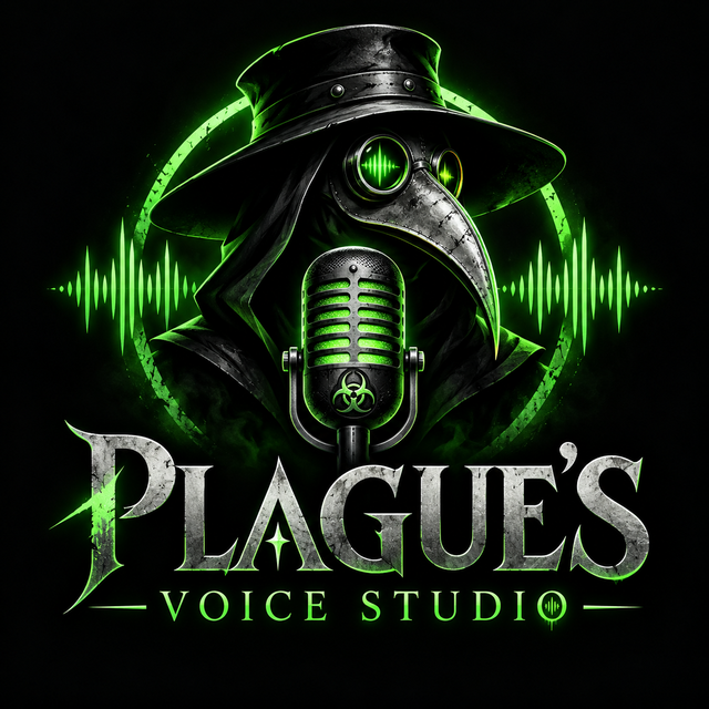 Plague's Voice Studio gas-mask logo